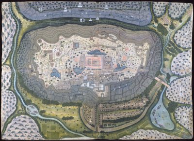 Ranthambhor的设防城市，约1810-18。 作者 Bagta的一代