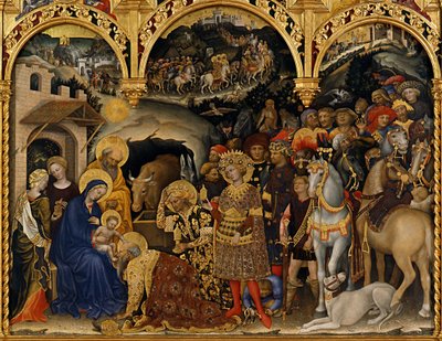 贤士的崇拜，1423年 作者 Gentile da Fabriano