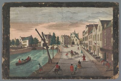 鹿特丹普特和代尔夫特凯特尔普特的景观 鹿特丹雷神托尔 (Ketel bey dem Rotterdammer Thor) 的前景，代尔夫特市的内厅 作者 艾萨克·范哈斯特