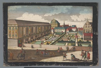 弗罗茨瓦夫的皇宫和卡普钦修道会修道院景观
Das Könige Palatium, samt dem Capuciner und Minoritten Closter zu Breslau（标题见实物） 作者 Georg Balthasar Probst (可能)