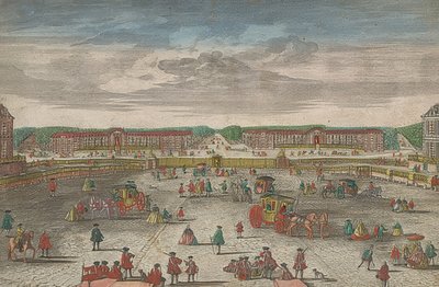 凡尔赛宫马stable的视图 作者 乔治·巴尔塔萨·普罗布斯特（Georg Balthasar Probst）