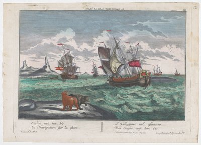 冰海上的帆船
Das Seeglen auf dem Eis（物上标题）
格陵兰岛附近捕鲸（系列标题） 作者 乔治·巴尔塔萨·普罗布斯特（Georg Balthasar Probst）