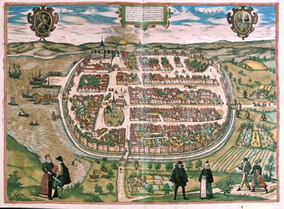 德国波美拉尼亚的巴特--载于格奥尔格-布劳恩所著的《Civitates Orbis Terrarum》，科隆，1617 年 作者 乔治·布劳恩