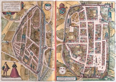 法国沙特尔，载于格奥尔格-布劳恩（Georg Braun）1617 年创作的《Civitates Orbis Terrarum》，科隆、 作者 乔治·布劳恩