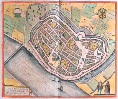 荷兰德文特--格奥尔格-布劳恩（Georg Braun）1617 年在科隆创作的 "Civitates Orbis Terrarum "中的作品 作者 乔治·布劳恩