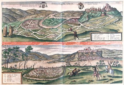 匈牙利埃斯泰尔戈姆 - 格奥尔格-布劳恩（Georg Braun）1617 年创作的《地球公民》（Civitates Orbis Terrarum），科隆 作者 乔治·布劳恩