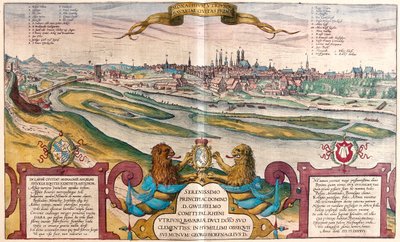 德国慕尼黑 - 格奥尔格-布劳恩（Georg Braun）于 1617 年在科隆创作的《Civitates Orbis Terrarum》中 作者 乔治·布劳恩
