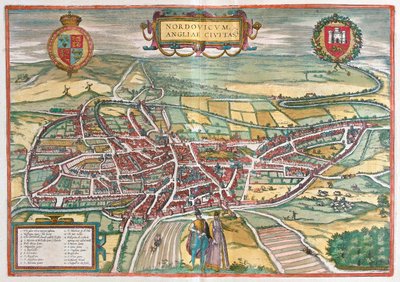诺福克--大不列颠，载于格奥尔格-布劳恩撰写的《Civitates Orbis Terrarum》，科隆，1617 年 作者 乔治·布劳恩