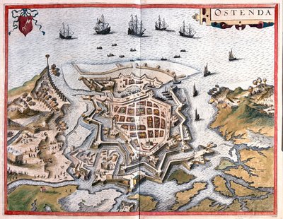 比利时奥斯坦德 - 格奥尔格-布劳恩（Georg Braun）1617 年创作的 "Civitates Orbis Terrarum"，科隆 作者 乔治·布劳恩
