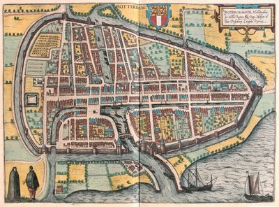 荷兰鹿特丹 - 格奥尔格-布劳恩（Georg Braun）1617 年创作的 "Civitates Orbis Terrarum"，科隆 作者 乔治·布劳恩