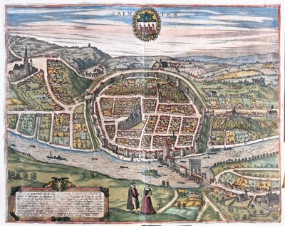 法国圣日 - 格奥尔格-布劳恩（Georg Braun）1617 年创作的 "Civitates Orbis Terrarum"，科隆 作者 乔治·布劳恩