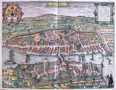 瑞士苏黎世 - 格奥尔格-布劳恩（Georg Braun）1617 年在科隆创作的 "Civitates Orbis Terrarum "中 作者 乔治·布劳恩