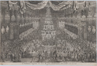 查理十一世的加冕仪式，斯德哥尔摩，1672年12月20日，1672年。 作者 乔治·克里斯托夫·艾玛特