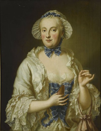 法文：Marie-Anne-Sophie de Saxe，princesse électrice de Bavière（1728-1797 年），巴伐利亚选帝侯玛丽亚-安娜-索菲亚-萨克森的肖像（1728-1797 年） 作者 乔治·德斯马里斯