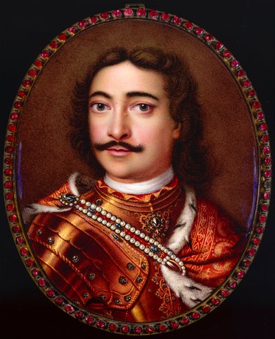 1672-1725年彼得一世大帝的肖像。 作者 乔治·弗里德里希·丁林格