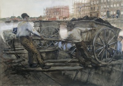 1900年，阿姆斯特丹Jacob van Lennepkade的劳动力重载车 作者 乔治·亨德里克·布雷特纳