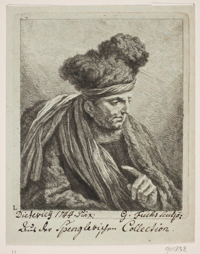 En mand med turban 作者 克里斯蒂安·威廉·欧内斯特·迪特里希