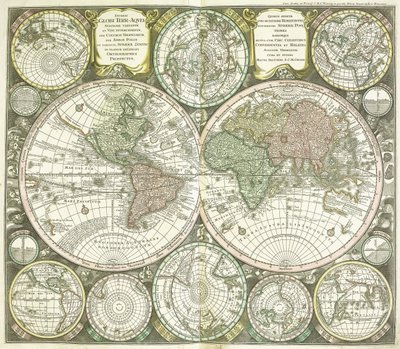 1744年世界地图 作者 乔治·马修·塞特