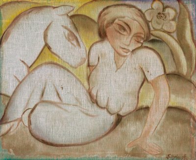 牵驴的妇女 作者 乔治·施林普夫