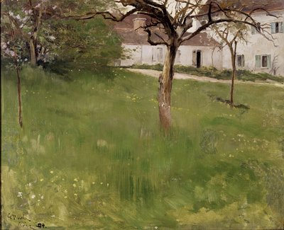 格雷茨的一个花园，1884年 作者 乔治·维尔赫姆·保利