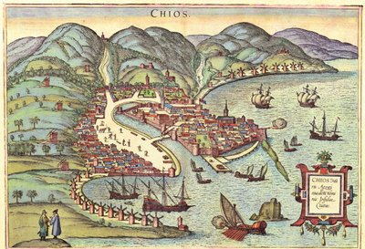 希腊希俄斯岛 作者 格奥尔格和霍根伯格·弗朗茨 (1535-90) 布劳恩