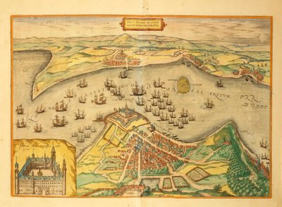 克伦堡，来自乔治-布劳恩的《Civitates Orbis Terrarum》。 作者 弗兰斯