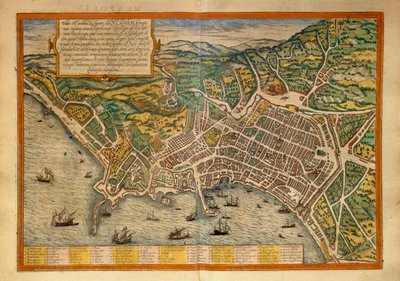 Georg Braun的Civitates Orbis Terrarum地图。 作者 弗兰斯