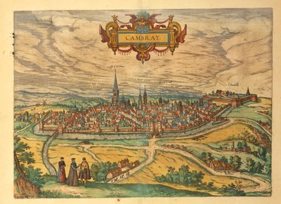 康布雷地图来自Georg Braun的Civitates Orbis Terrarum 作者 弗兰斯