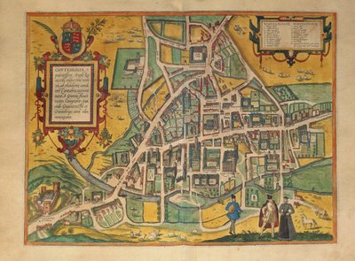 剑桥地图，来自乔治-布劳恩的Civitates Orbis Terrarum。 作者 弗兰斯