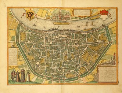 科隆地图来自Georg Braun的Civitates Orbis Terrarum。 作者 弗兰斯