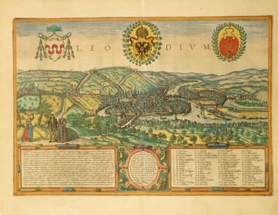 列日地图来自Georg Braun的Civitates Orbis Terrarum。 作者 弗兰斯