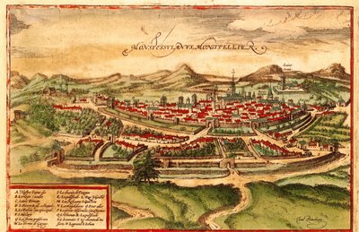 法国蒙彼利埃 作者 格奥尔格和霍根伯格·弗朗茨 (1535-90) 布劳恩