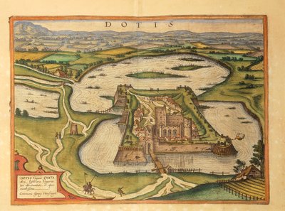 Tata, Dotis来自Georg Braun的Civitates Orbis Terrarum。 作者 弗兰斯