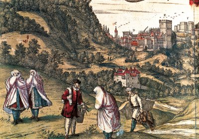 Mauritius of the Alhambra, engraving by George Braun in "Civitatis Orbis Terrarum" written by Franz HOGENBERG (1535-1590), edited by Gottfried Kempesen in Cologne in six volumes 作者 弗兰斯