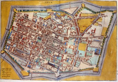 1585年的卢克岛计划。Atlas de Braun & Hogenberg. 作者 弗兰斯