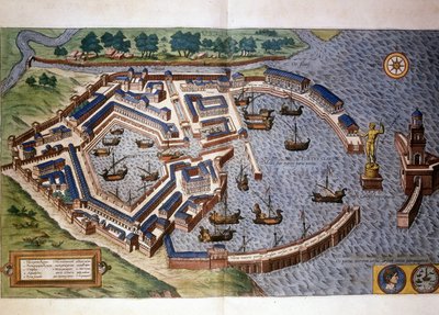 奥斯提亚港（Ostia） 古代，阿特拉斯-布拉姆和霍普利 作者 Georg Braun and Hogenberg Franz
