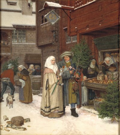 The Christmas Fair , 1872. 作者 乔治·冯·罗森
