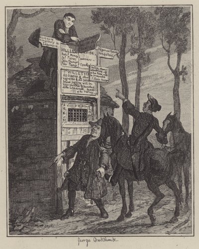 杰克·谢泼德 (Jack Sheppard) 的插图（版画） 作者 乔治（后）克鲁克香克