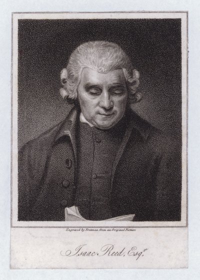 Isaac Reed, English literary editor and book collector (engraving) 作者 乔治（后）罗姆尼