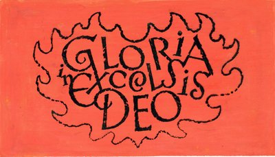 20世纪70年代Excelsis Deo的Gloria（印度水墨纸上的水粉透明度） 作者 乔治·亚当森
