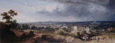 巴黎，从蒙马特高地眺望，1822年。 作者 乔治·阿纳尔德