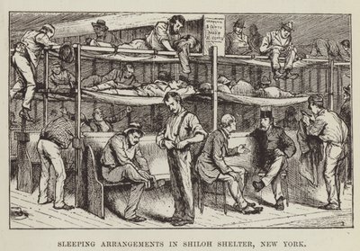 睡觉安排在Shiloh Shelter，纽约 作者 乔治·奥古斯都·萨拉