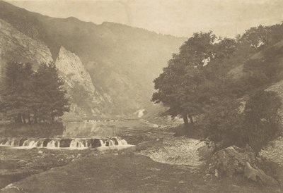 Dove Dale的入口，德比郡，1880年代，1888年印刷。 作者 乔治·班卡特
