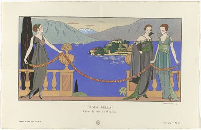 Gazette du Bon Ton》，1914 年 - 第 6 期，第 57 插图：Isola Bella/ Redfern 晚礼服（标题在实物上） 作者 无名氏