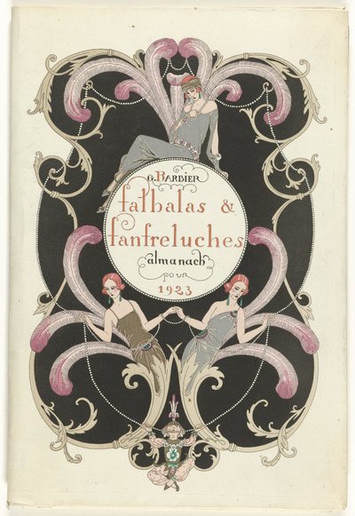 时尚杂志 饰演 Temptress Falbalas 和 Fanfreluches，1923 年现在、过去和未来时尚年鉴，第二年 作者 J·梅尼亚尔