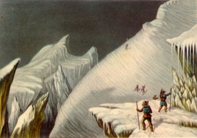 攀登勃朗峰的阶段，约1853年，1946年。   作者 乔治·巴克斯特