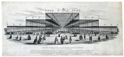 海德公园 1851 年展览建筑内景。女王陛下专员最终批准的版本 作者 乔治·伯杰