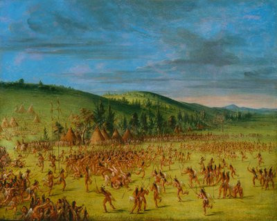 乔克托人的球赛--球赛，1846-1850。 作者 乔治·卡特琳