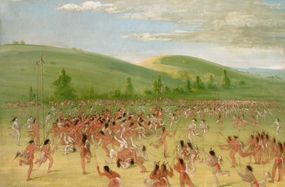 乔克托人的球赛--球赛，1834-1835。 作者 乔治·卡特琳