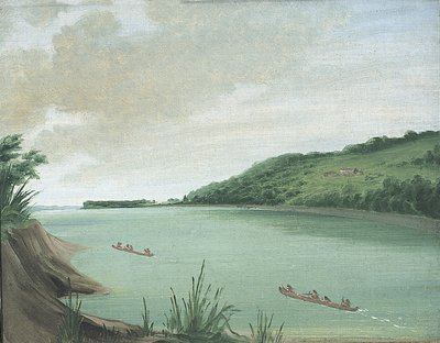 Belle Vue，Dougherty少校的印第安人机构，距圣路易斯870英里，1832年。 作者 乔治·卡特琳